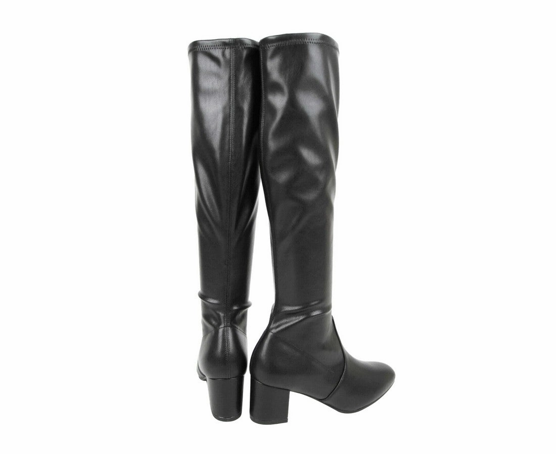 Stuart Weitzman Women's Frannie Nappa Leather Knee-High Boot (36 / 5.5 B) Knee High Mid Heel Leather Boots