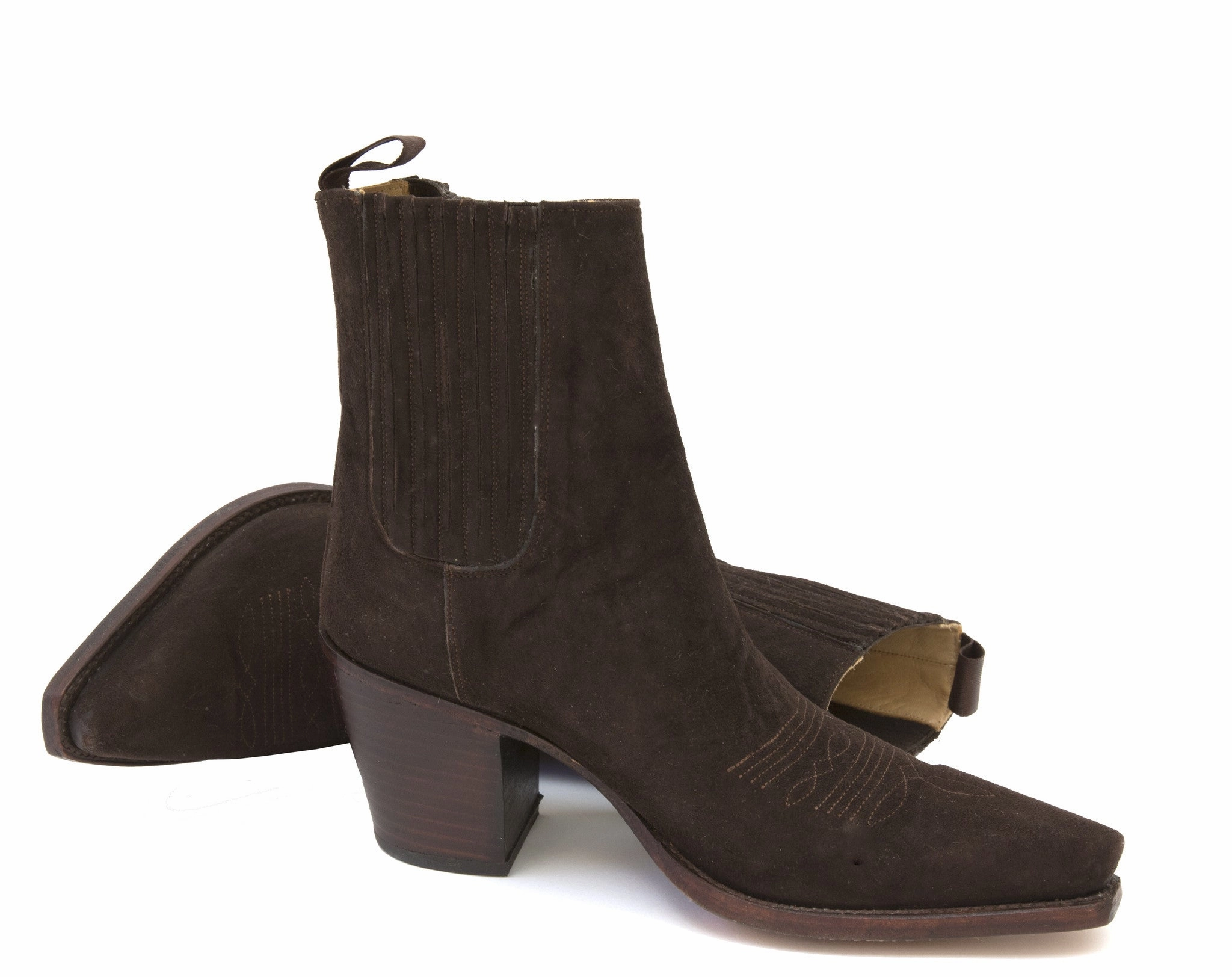 Virgi Chocolate Suede Ankle Boot High-top Ankle Boots