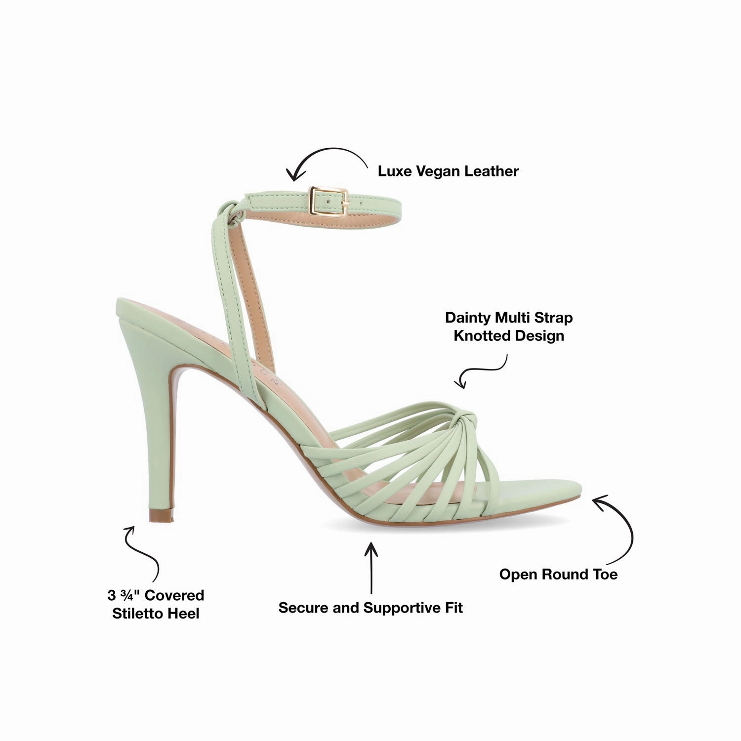 VANITA STILETTO HEELS IN VEGAN LEATHER IN WIDE High Heel Shoes Soles