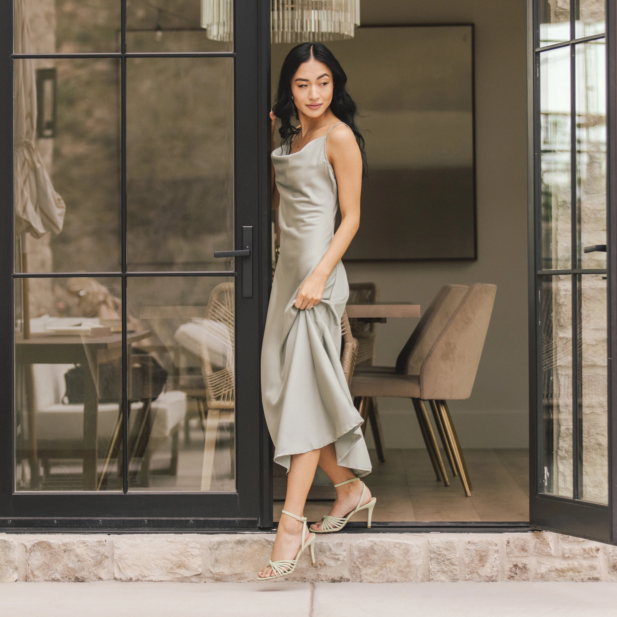 VANITA STILETTO HEELS IN VEGAN LEATHER IN WIDE Thigh High Boots With Heel