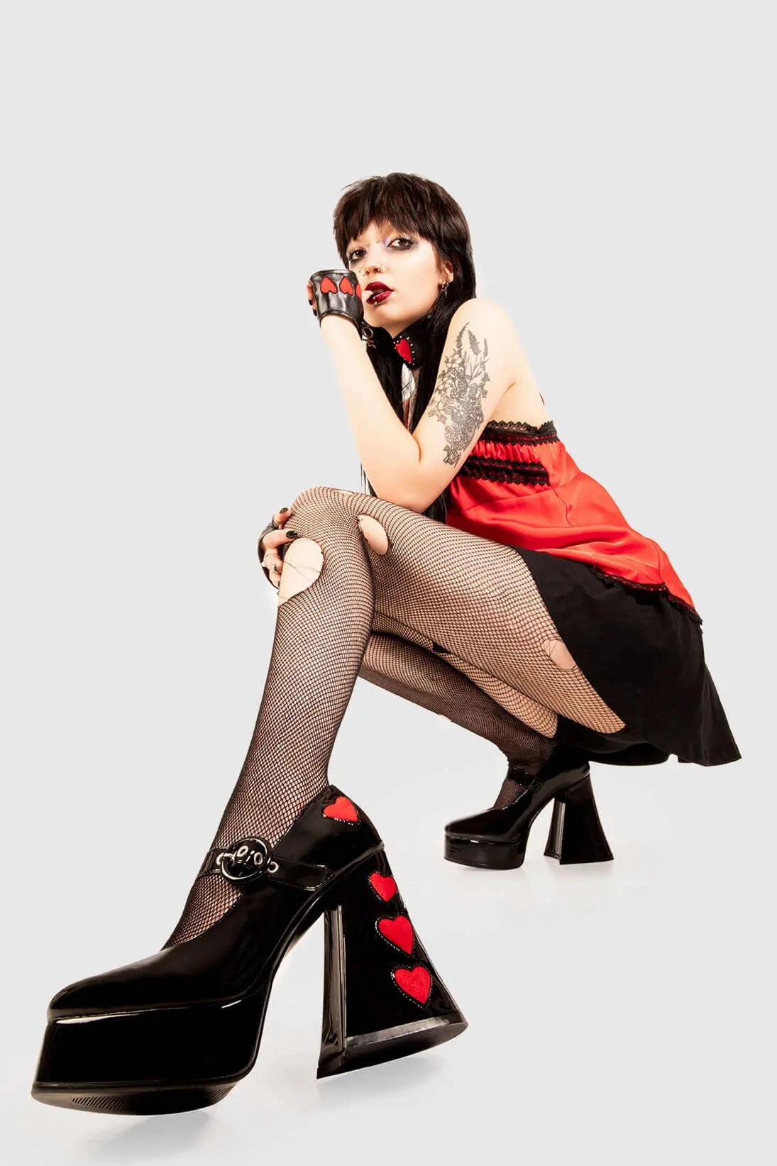 Love Sick Platform Heels Rhinestone High Heel Shoes