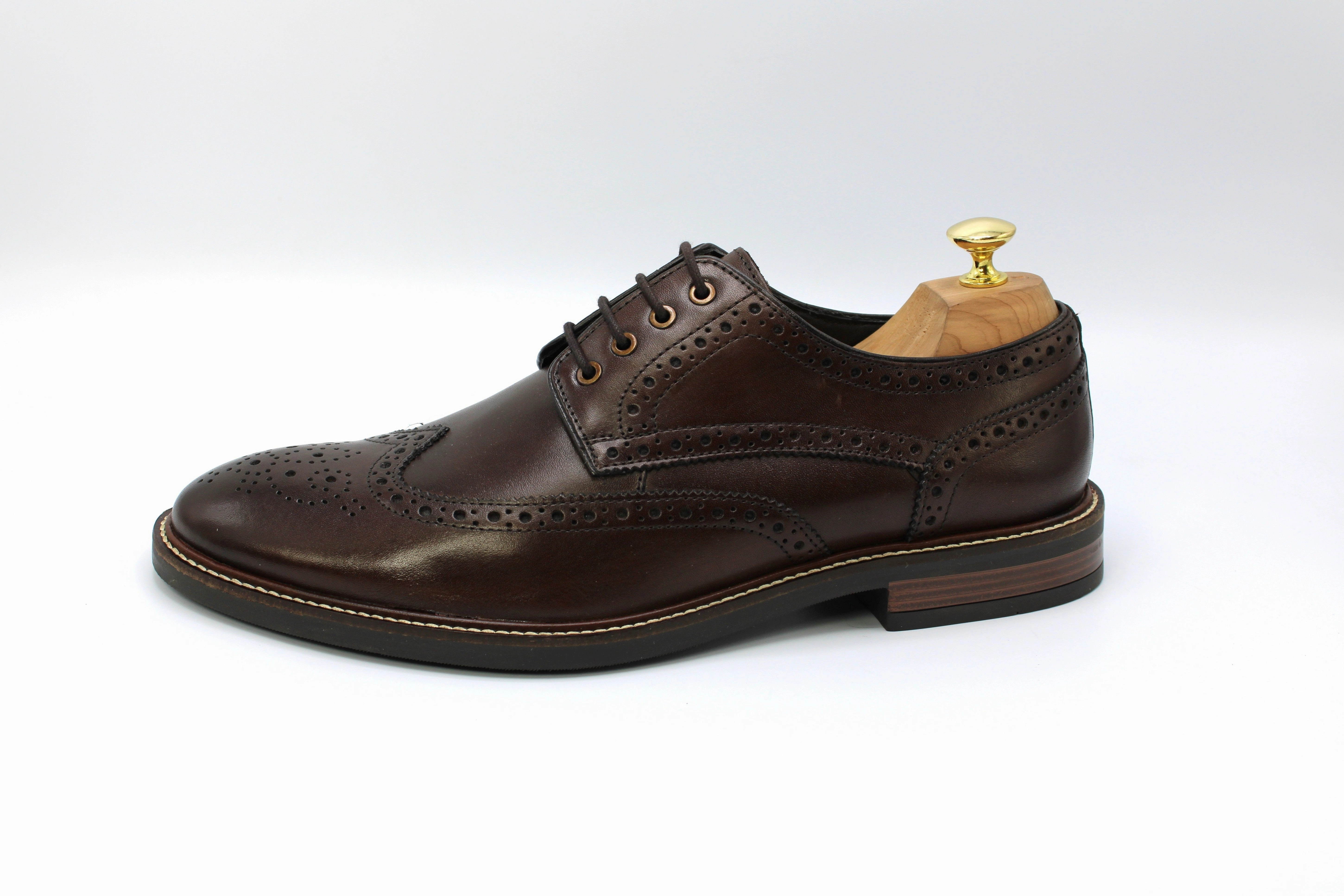 Patent Chunky Lace Up Shoes John White Stokes Brown