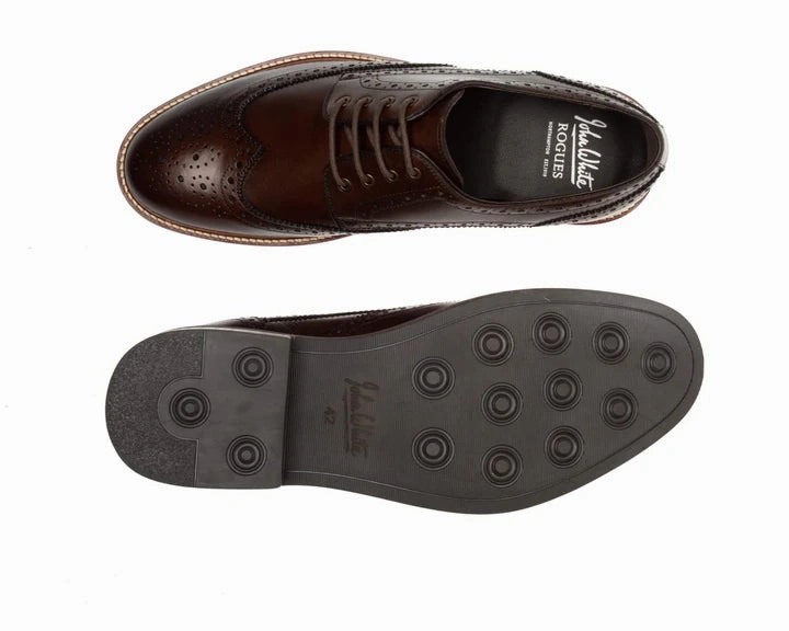 John White Stokes Brown Patent Leather Lace-up Shoes From Calvin Klein