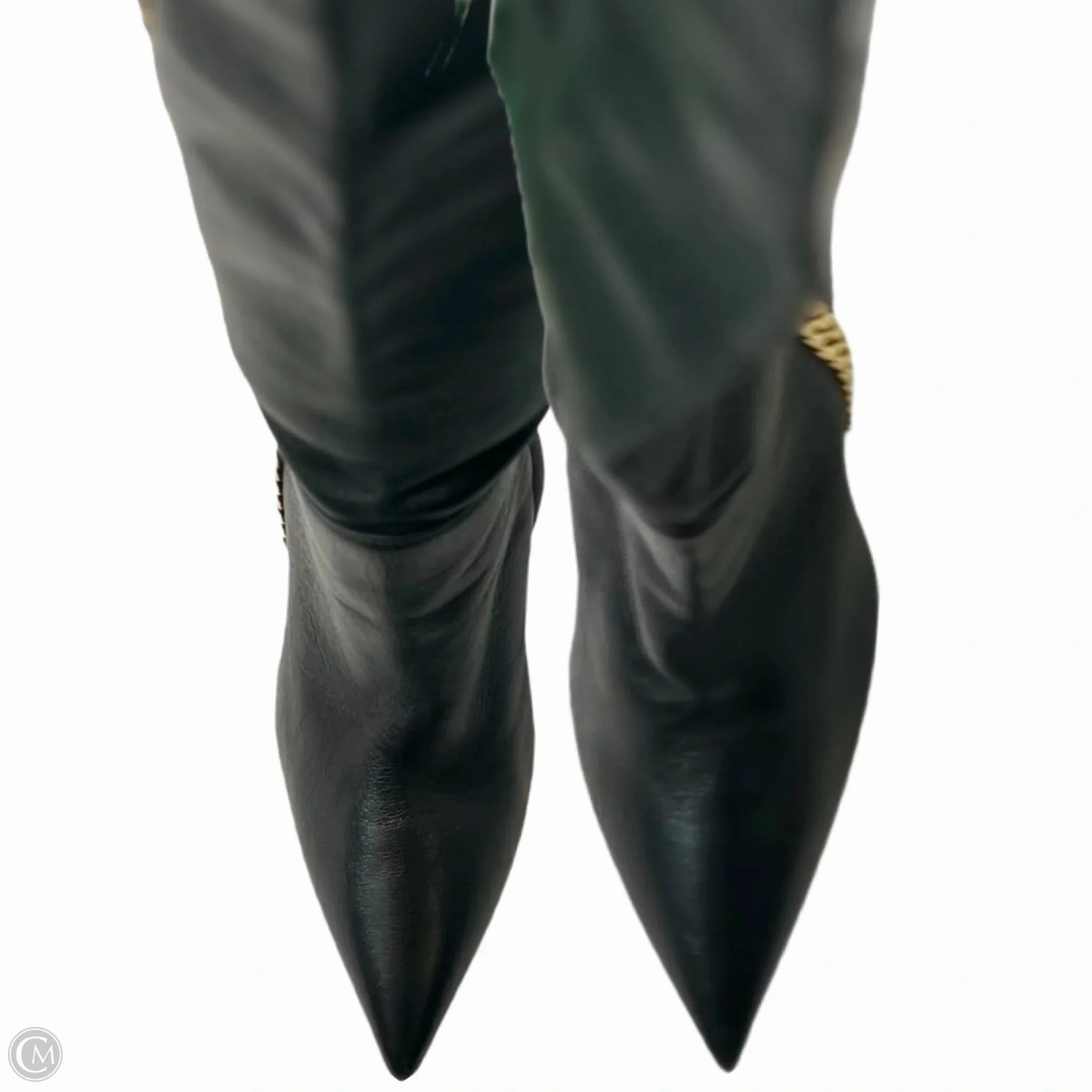 Boots Over-the-knee Heels By Giuseppe Zanotti In Black & Gold, Size: 5.5 Bow Boots