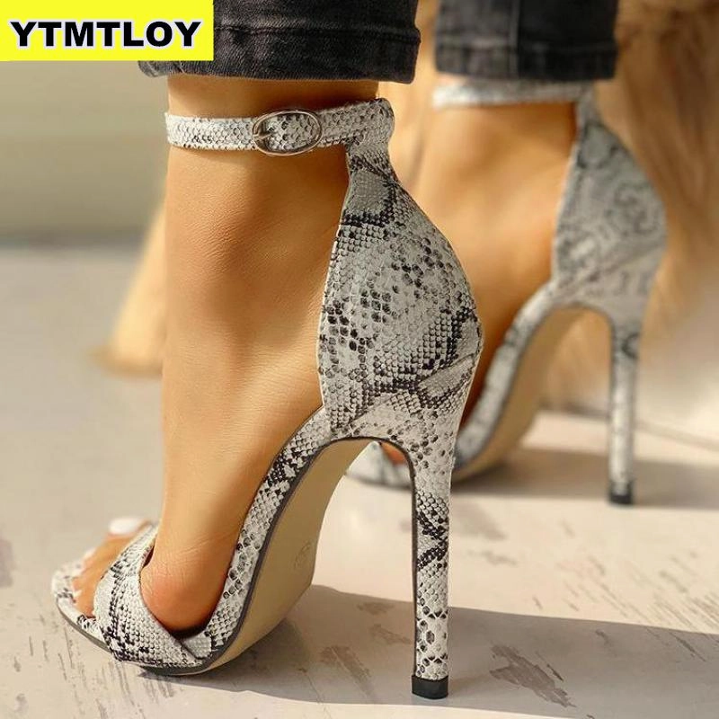 Snake Print Summer Luxury High Heels Heel Platform Boots Knee High
