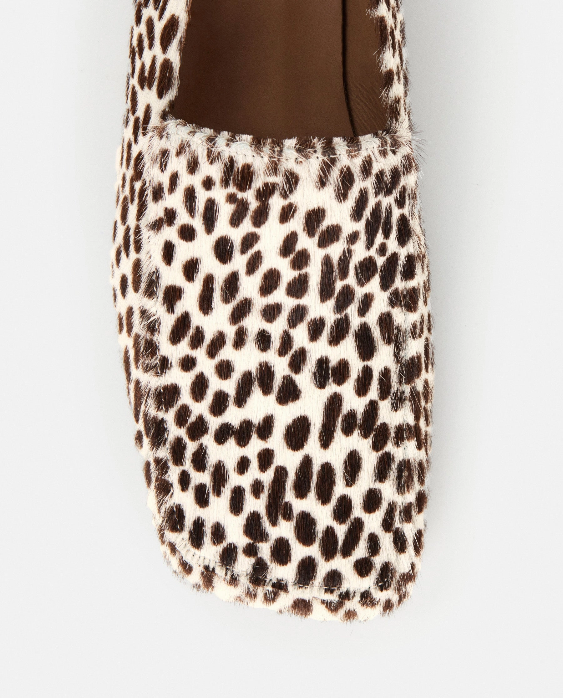 Ellis Leather Hair Chocolate Dot Socks For Loafers