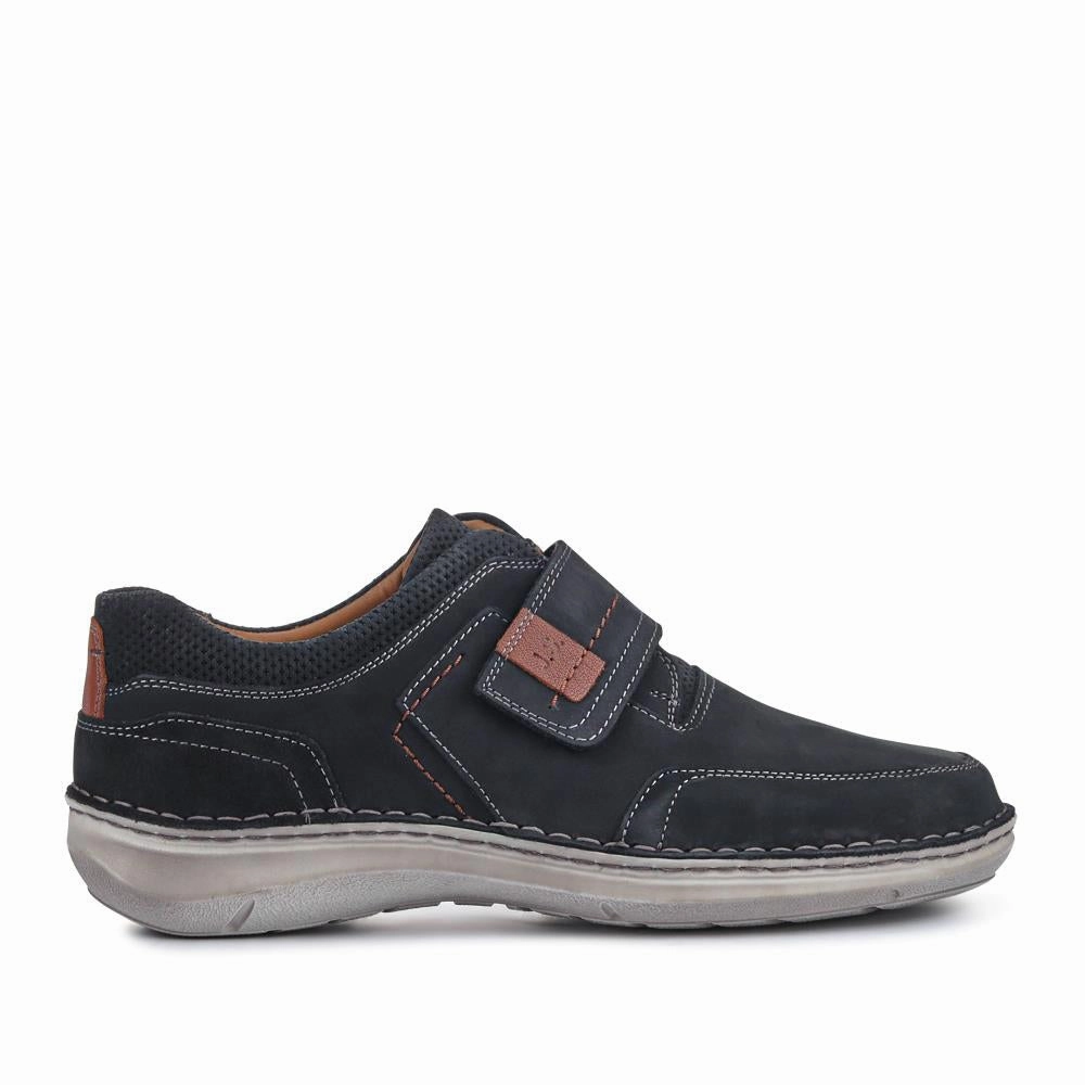 Testarossa Climbing Shoe Review Wide-Fit Leather Touch-Fasten Shoes - JOSEF41507 / 327 047 - Navy