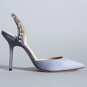 SOLEIL SLINGBACK BLUE GRAY KITTEN High Heels Square