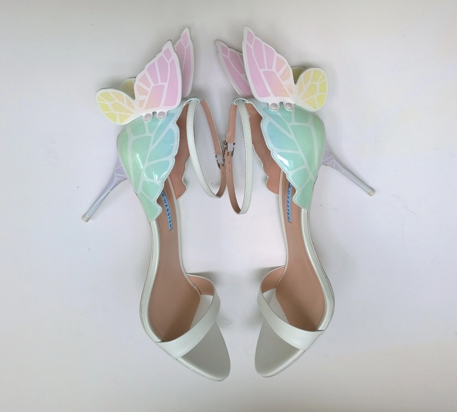 High Heels In Jeans Sophia Webster Chiara Butterfly Ankle Strap Sandals New in Box