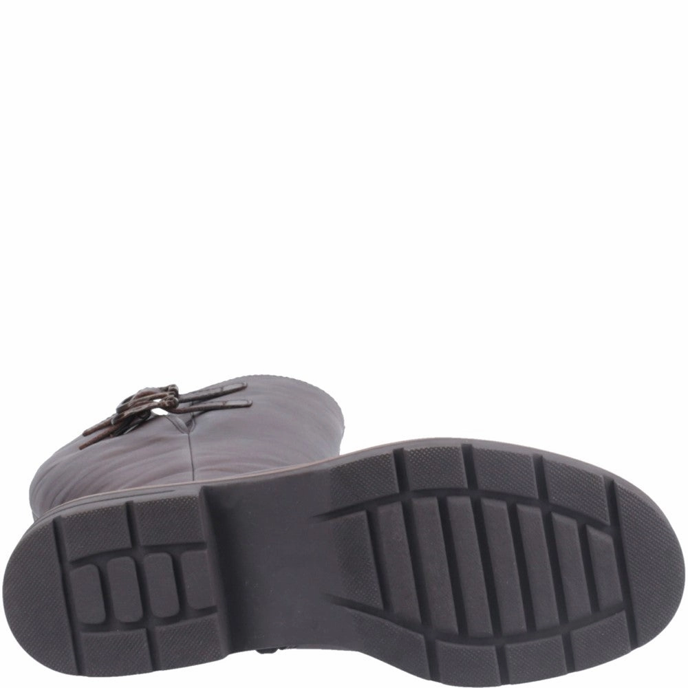 Black Boot Heels Knee High Brown Tallulah Long Boots