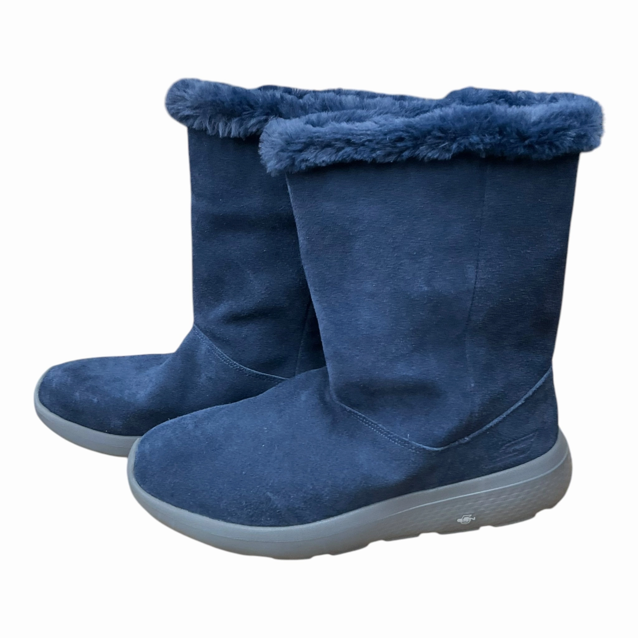 Boots Mid-calf Flats By Skechers In Blue, Size: 10 River Boots