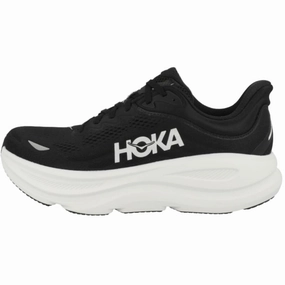 Hoka Bondi 9 cushioned Runing Shoe For Men Black/white Running Shoes With Gaiters