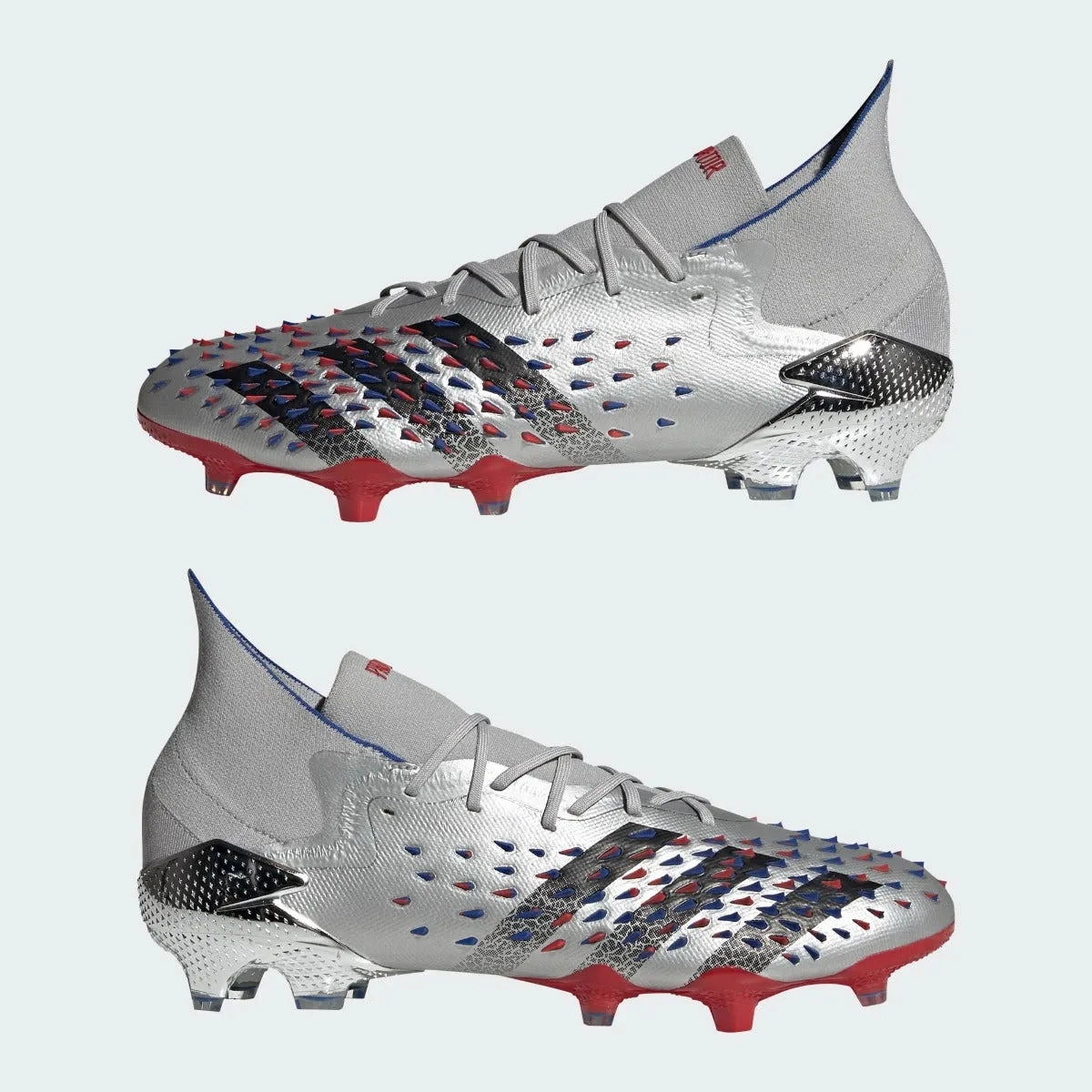 Adidas Predator Freak .1 FG - Silver Metallic-Red-Royal Neymar Soccer Cleats