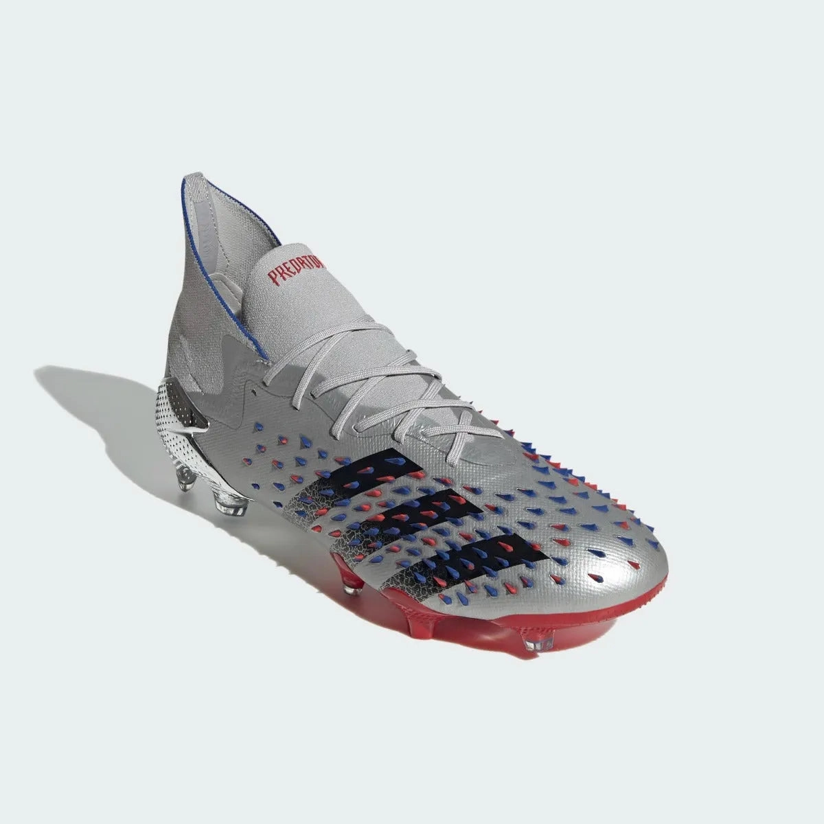 Cleat Guards For Soccer Shoes Adidas Predator Freak .1 FG - Silver Metallic-Red-Royal