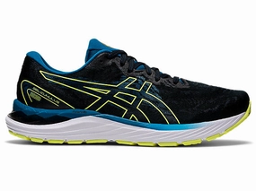 Tiger Asics Shoes Men's Asics Gel-Cumulus 23, Black Glow Yellow, 10 D Medium