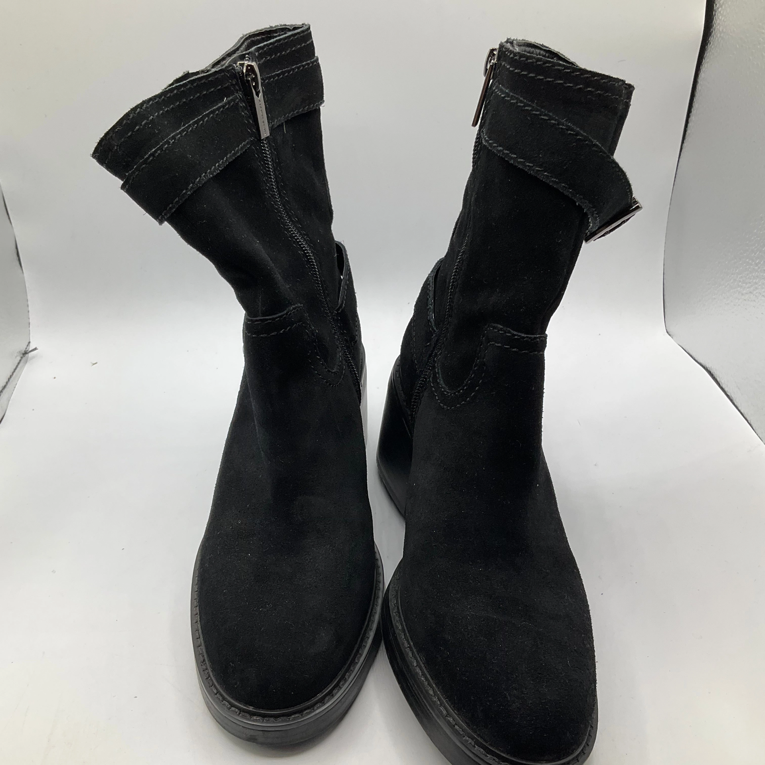 Boots Mid-calf Heels By Vince Camuto In Black, Size: 7.5 Hooey Boots