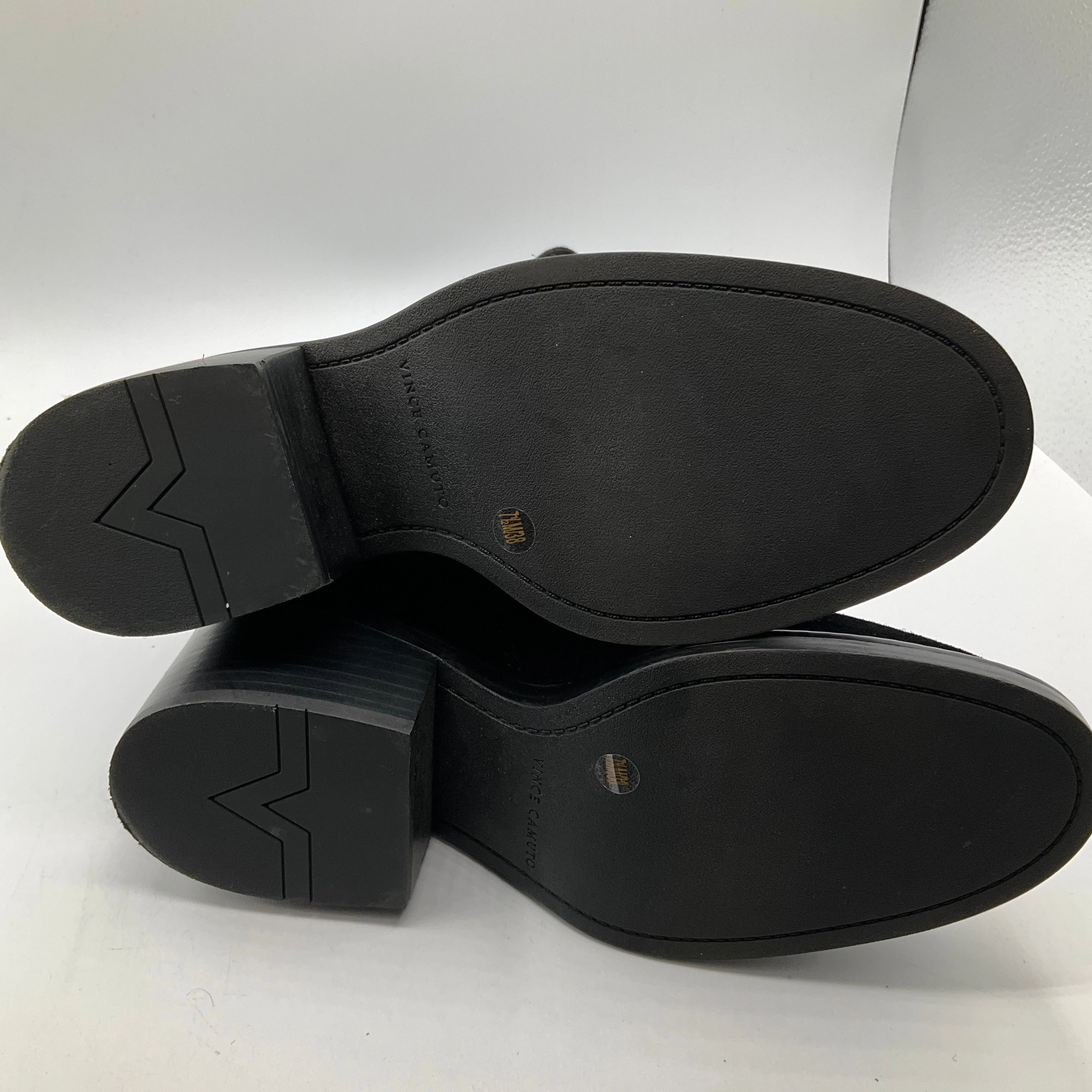 Slip On Steel Toe Boots Boots Mid-calf Heels By Vince Camuto In Black, Size: 7.5