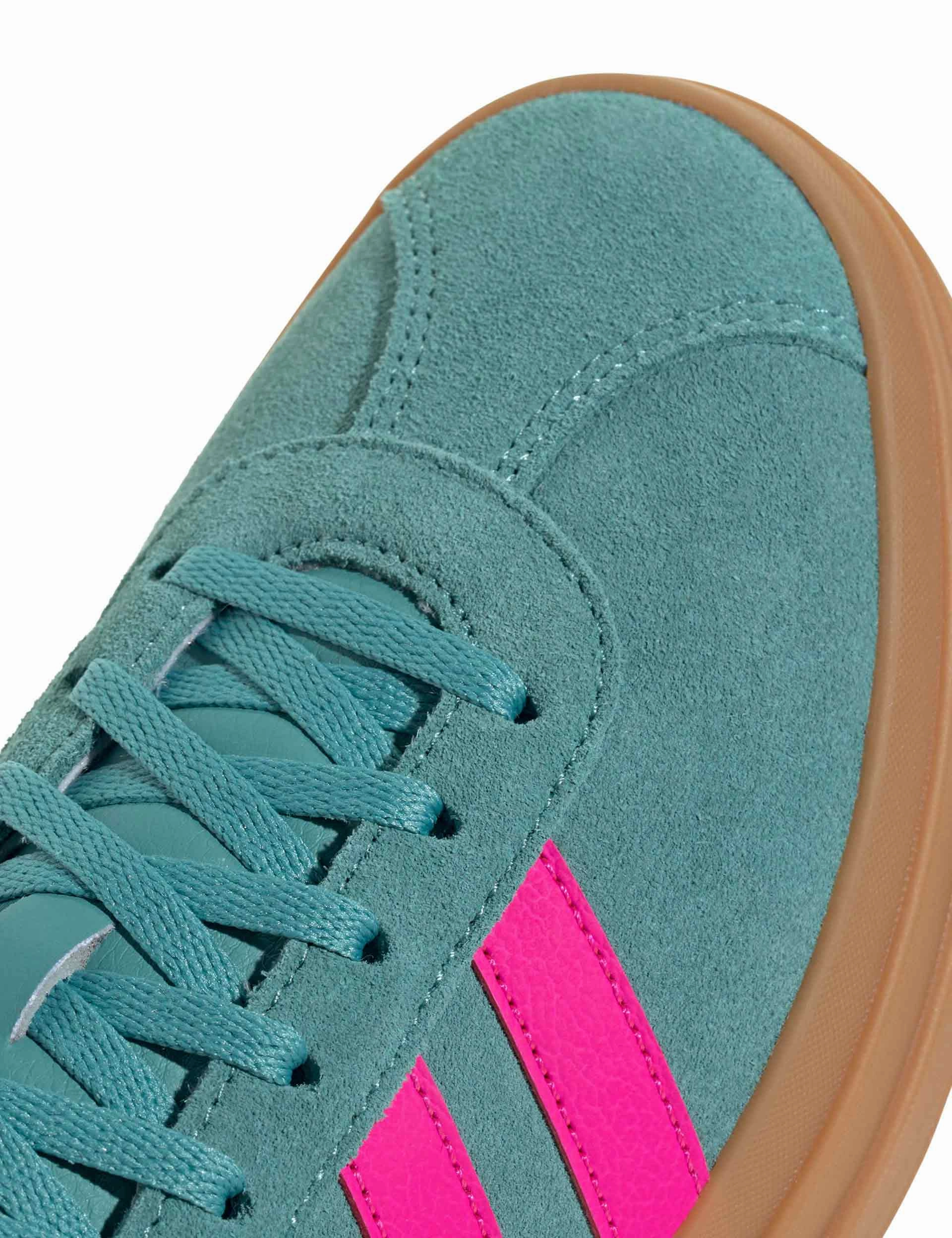 Adidas Extra Wide Shoes VL Court Bold Shoes - Powder Teal/Shock Pink/Powder Yellow