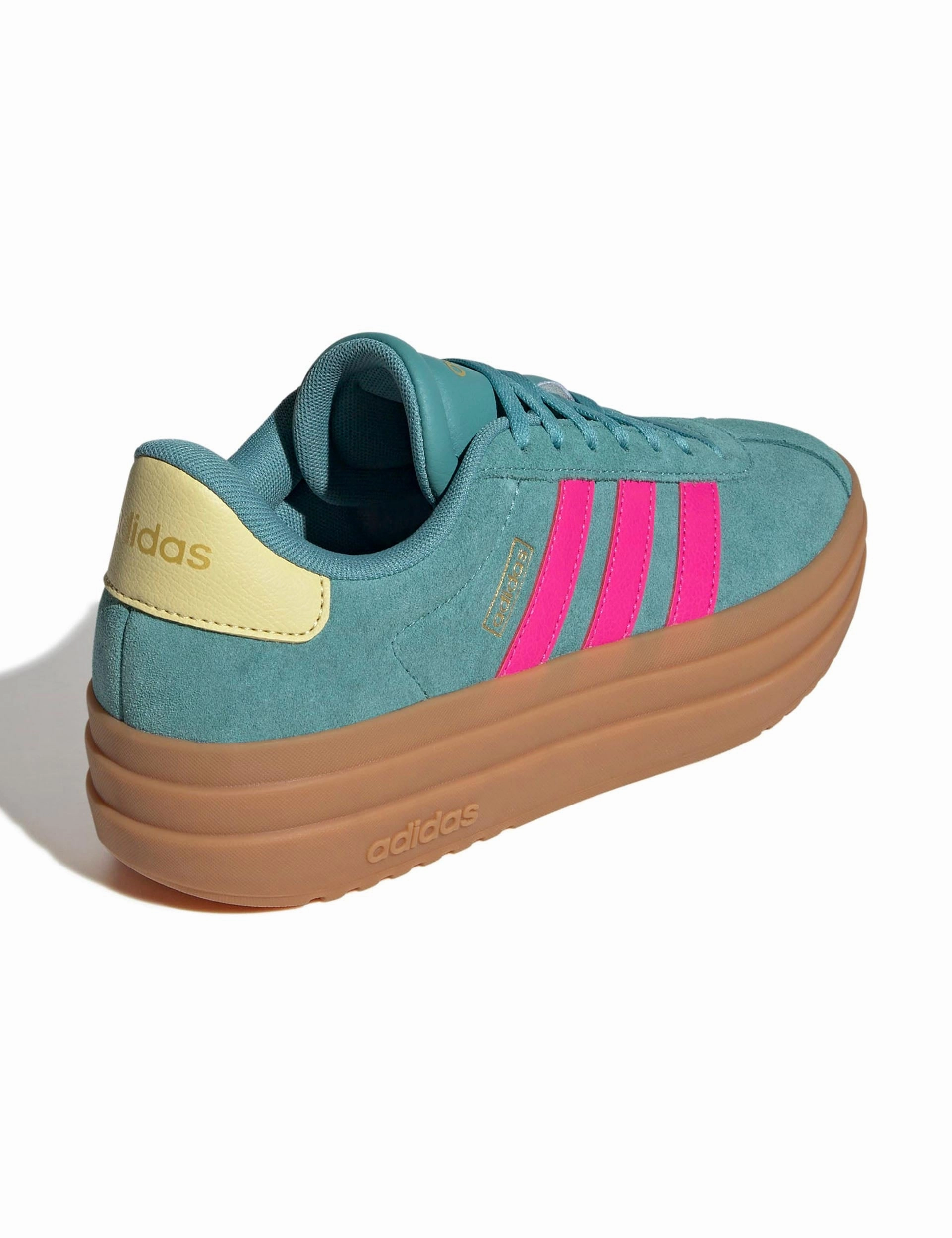 VL Court Bold Shoes - Powder Teal/Shock Pink/Powder Yellow Adidas Shoes For Boxing