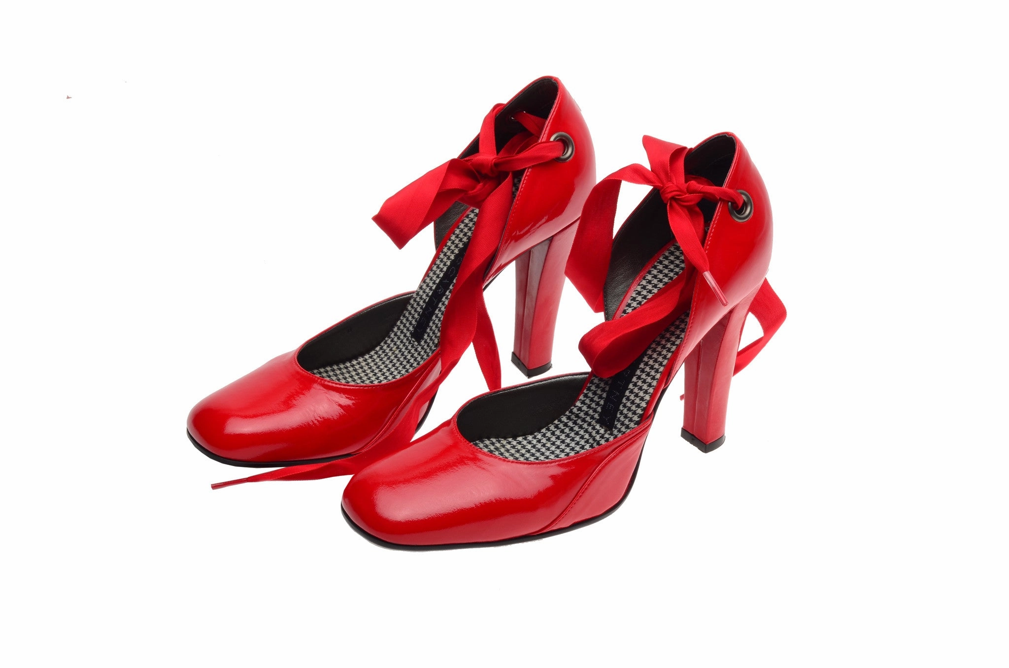 Stella Mccartney - Red Heels with Wrap Around Ankle Straps - IT 38 1/2 High Heels With Removable Heel