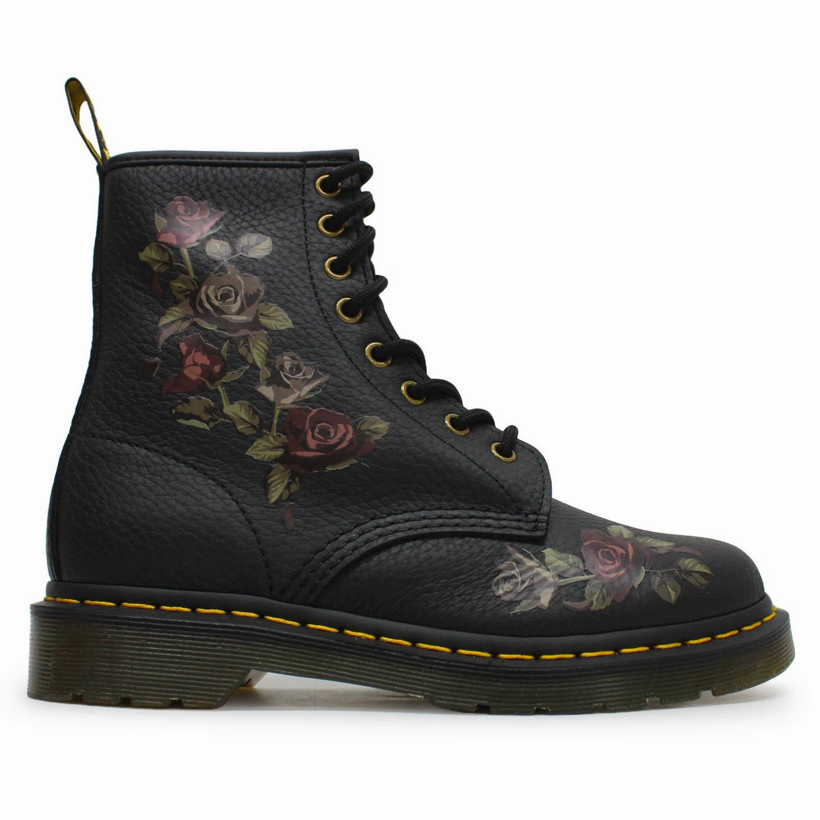 Tobii Ankle Boots Dr. Martens 1460 Decayed Roses Tumbled Nappa Leather Women's Ankle Boots
