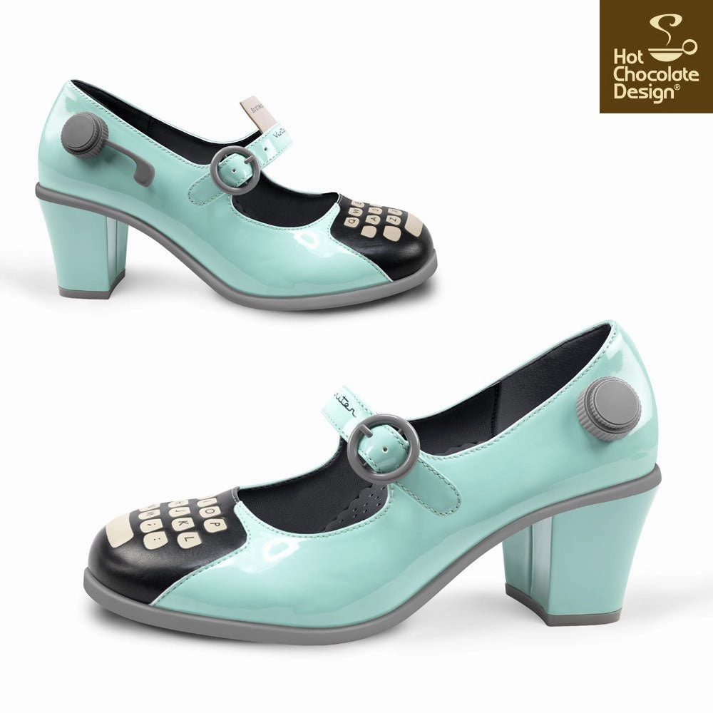 Chocolaticas TYPEWRITER Women's Mary Jane Pump Different Types Of High Heels