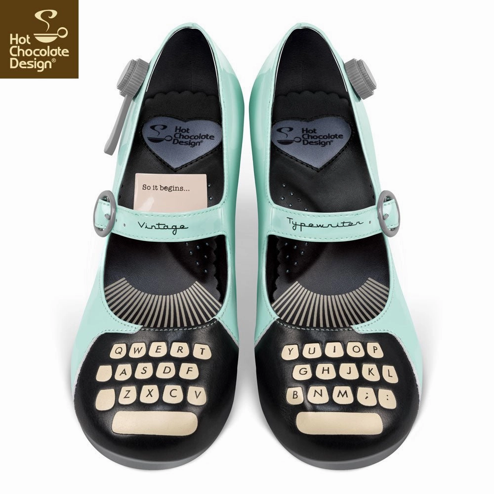 High Heel Lace Socks Chocolaticas TYPEWRITER Women's Mary Jane Pump