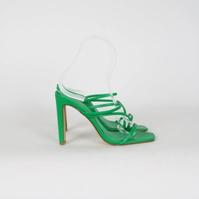 Billini Green Strappy Heels Winter White Heels