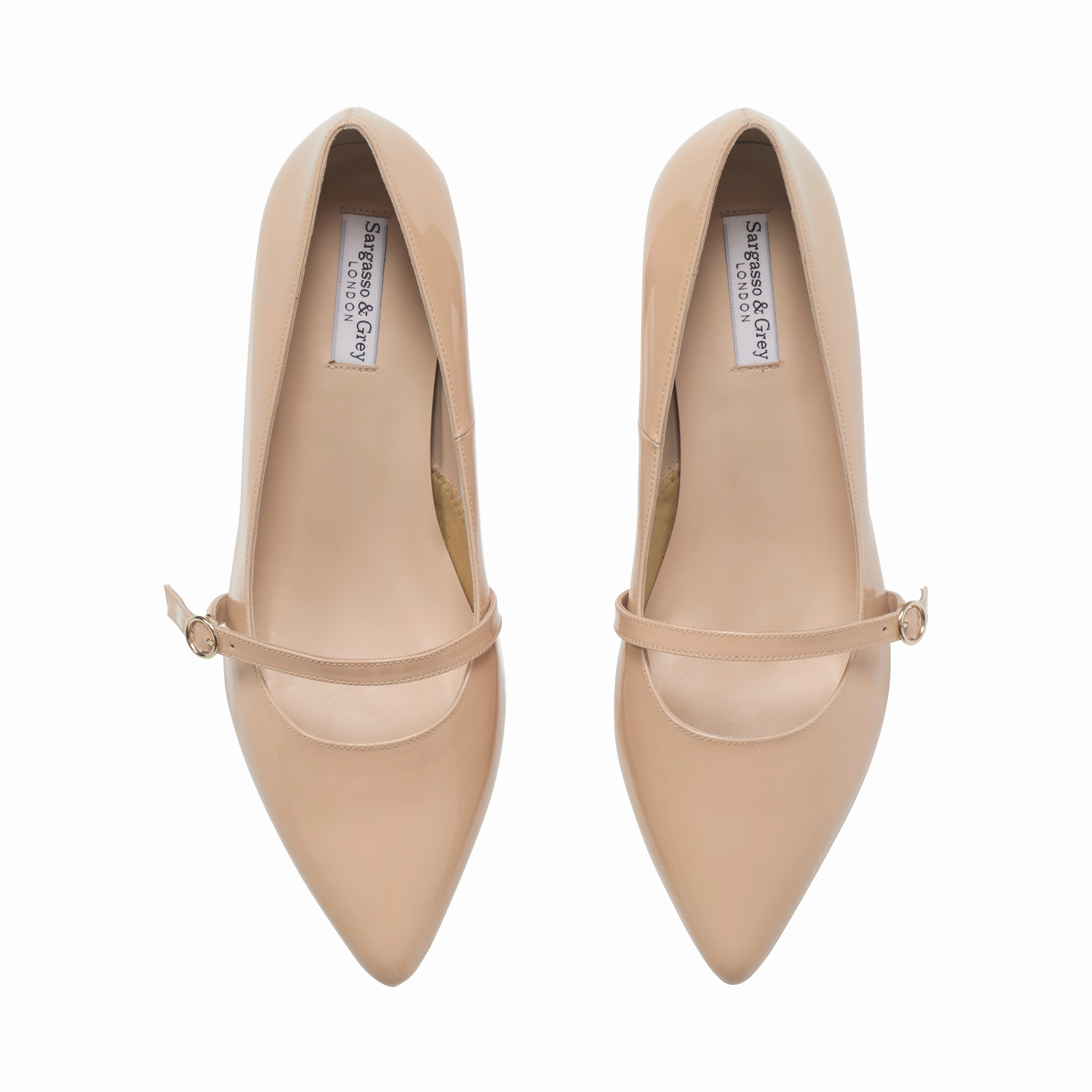 High Heels Size Wide Stevie Extra-Wide Fit Court Shoe  Nude Patent Leather