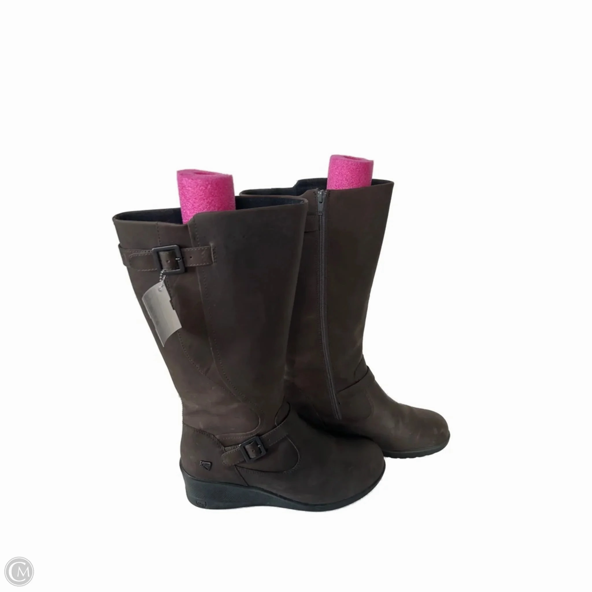 Boots Over-the-knee Heels By Keen In Brown, Size: 11 Riding Boots Wide Calf