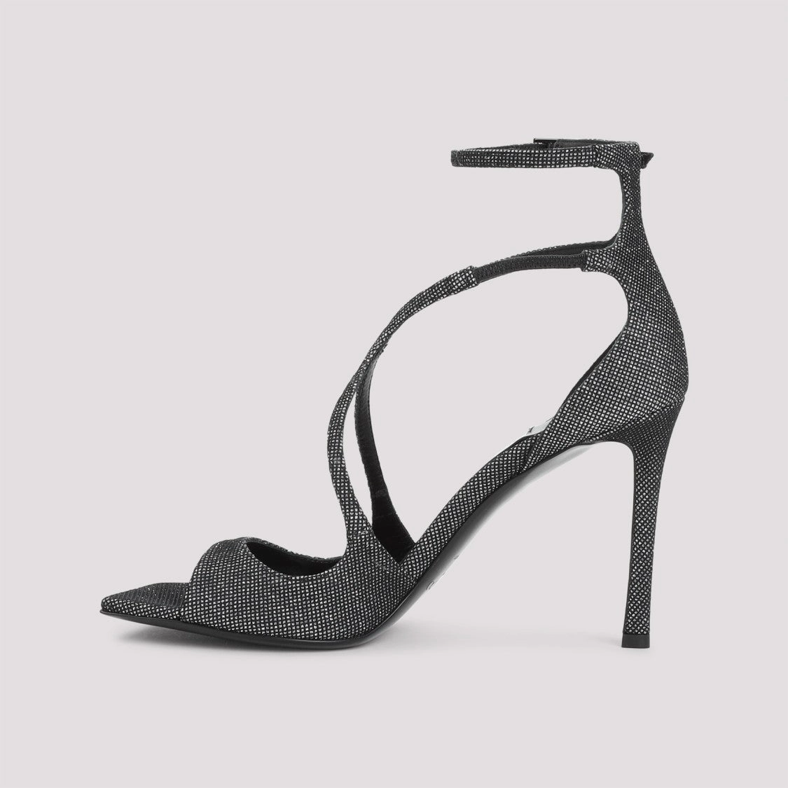 Striking Black Metallic Sandals High-heeled Sandals