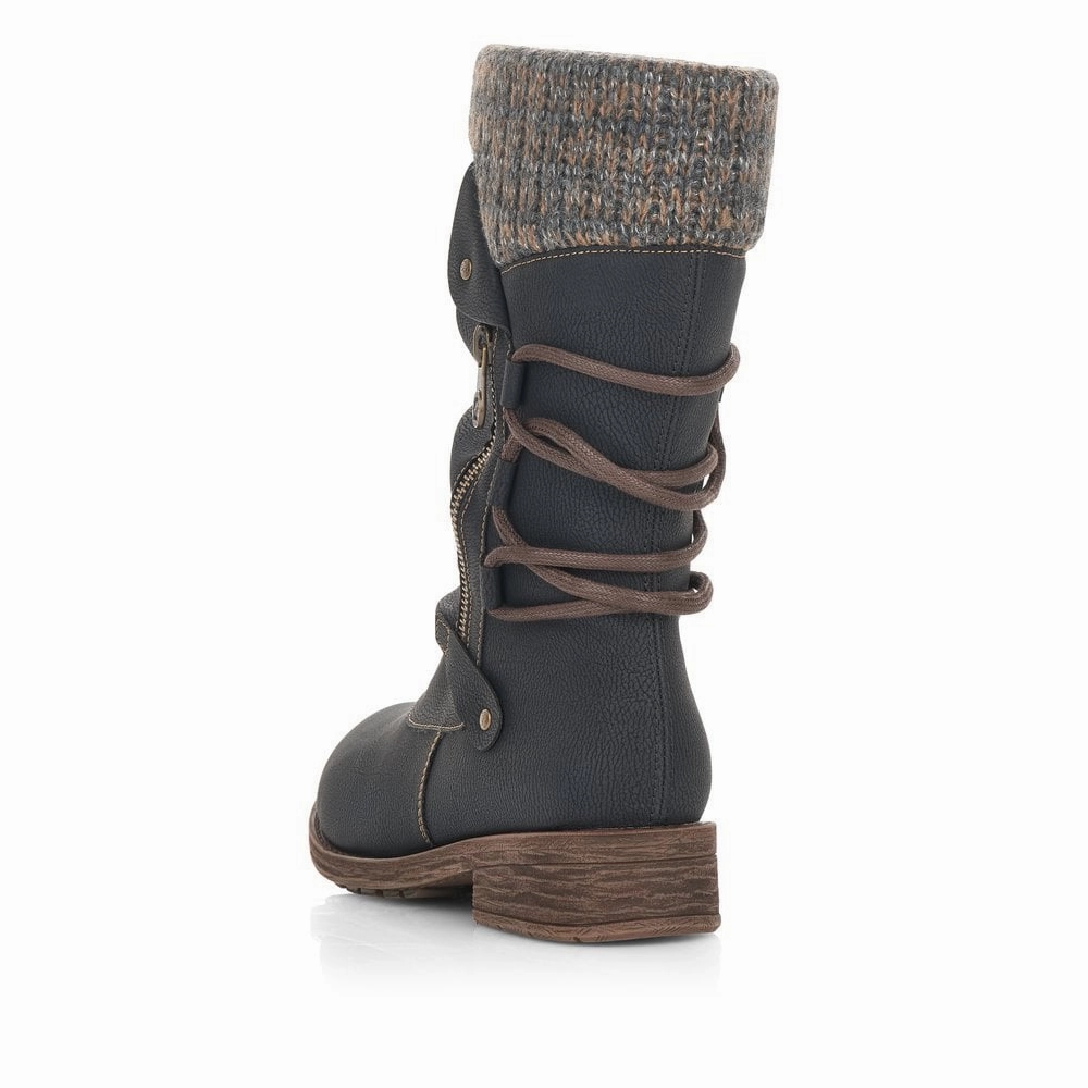 Alexa Black Mid Calf Boots Hoof Boots For Horses