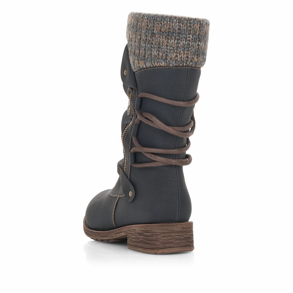 Alexa Black Mid Calf Boots Paris Texas Suede Boots