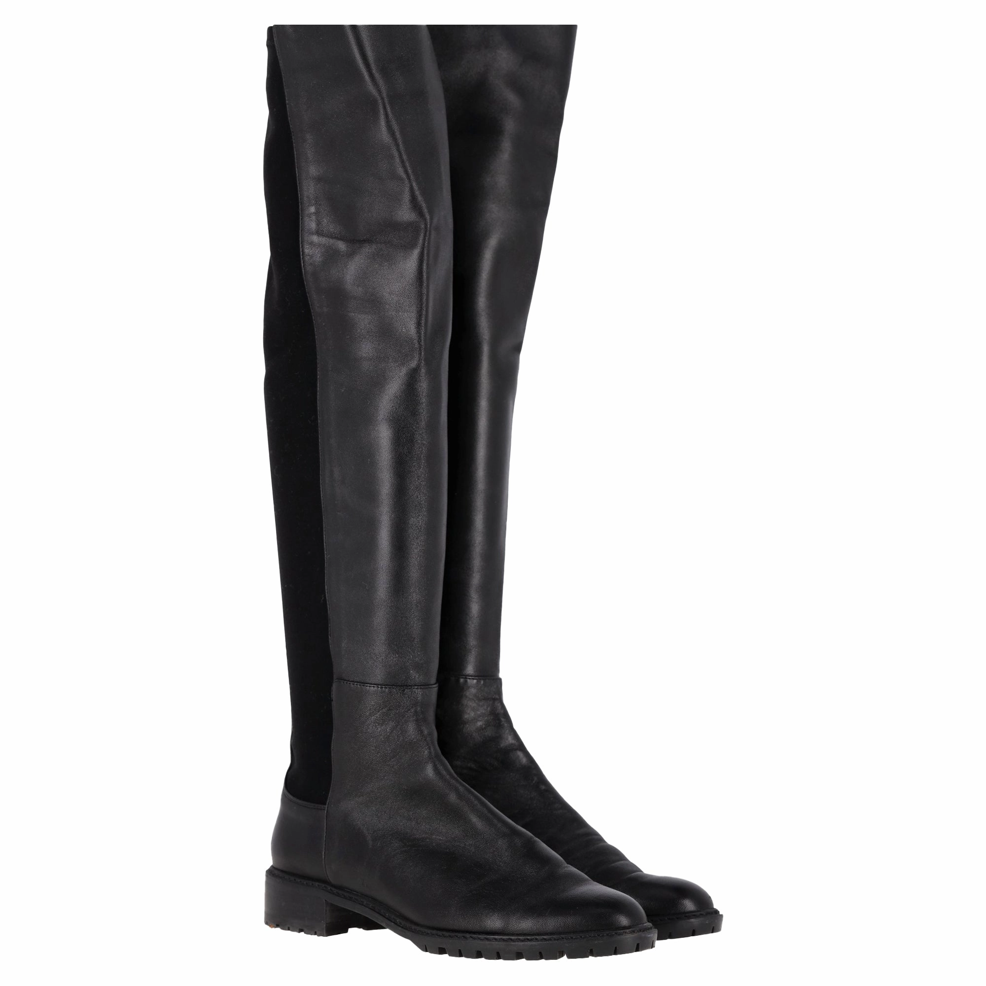 Marten 1460 Boots Stuart Weitzman 5050 Lift Over-the-Knee Boots in Black Leather and Suede