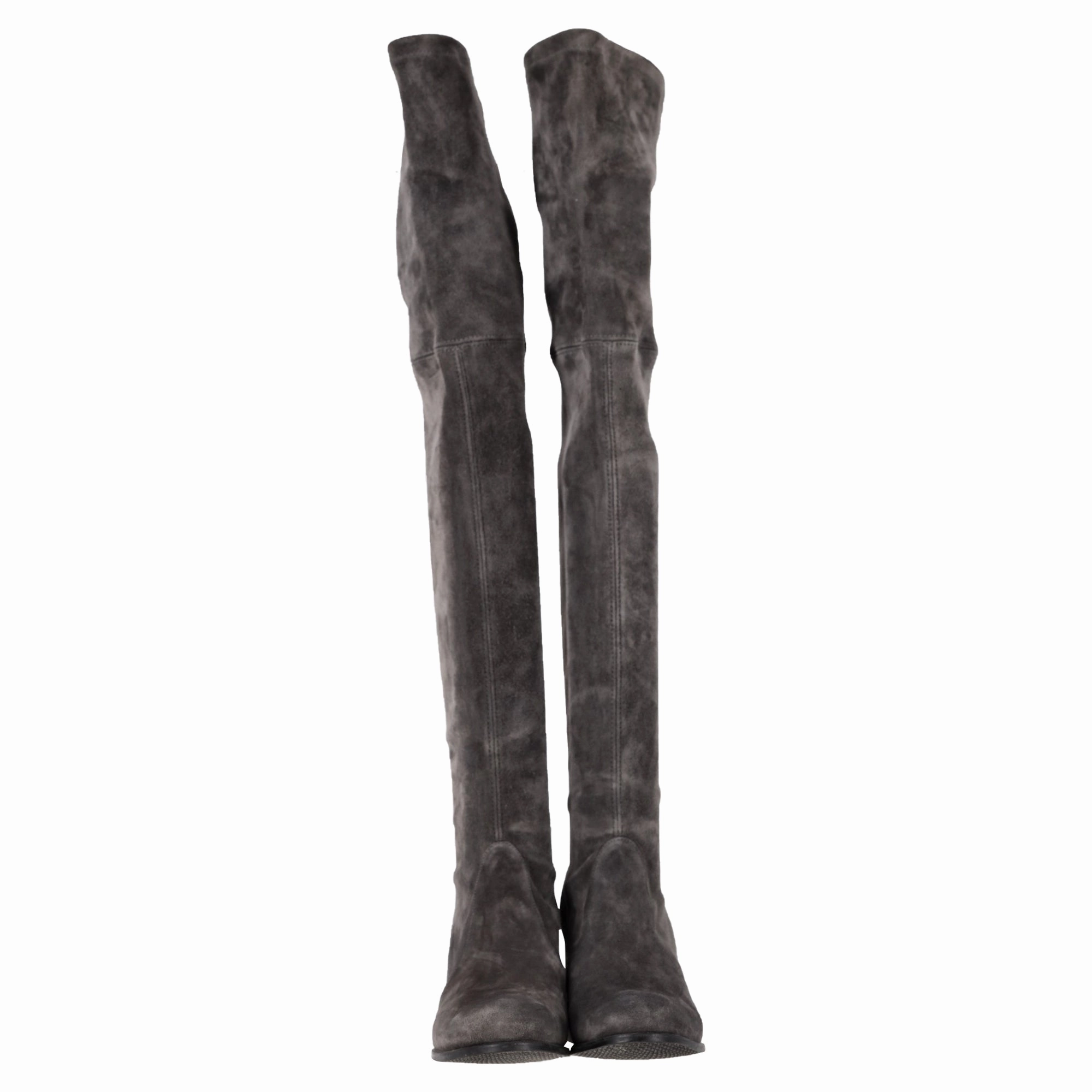 Composite Boots Stuart Weitzman Genna Over The Knee Boots in Grey Suede