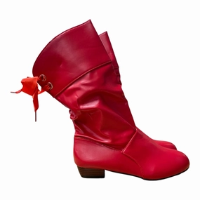 Stinky Heels BOOTS MID-CALF HEELS by    CLOTHES MENTOR In RED, Size: 10.5