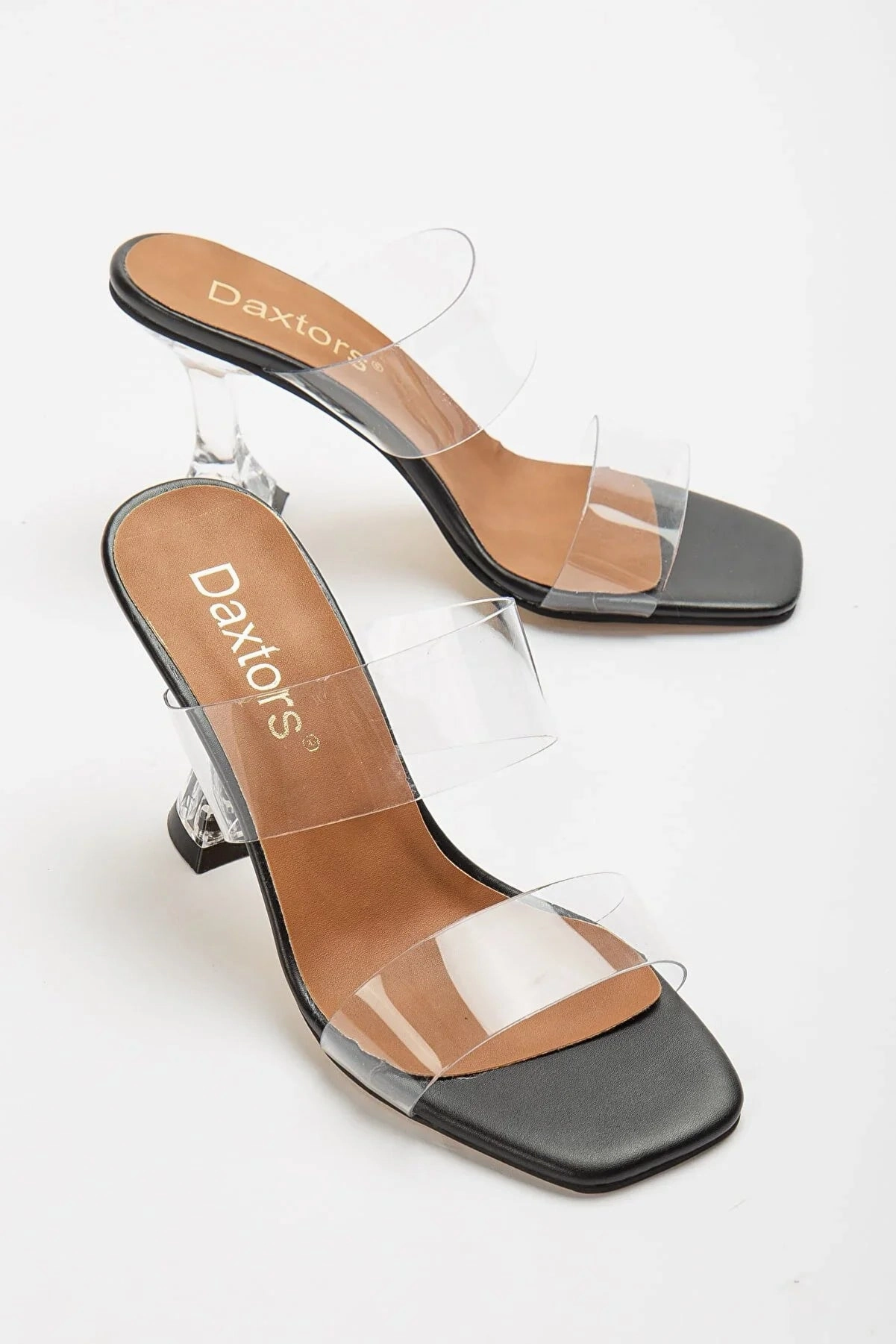 Daxtors Women's Transparent Tape Heels High Heels Shoes