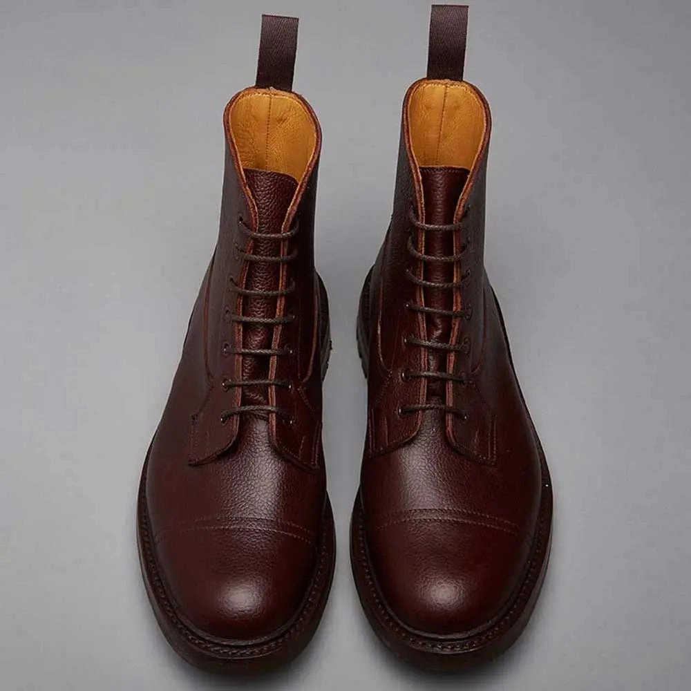 TRICKER'S Grassmere Boots - Mens - Brown Zug Grain Lace-up High Top Basketball Shoes