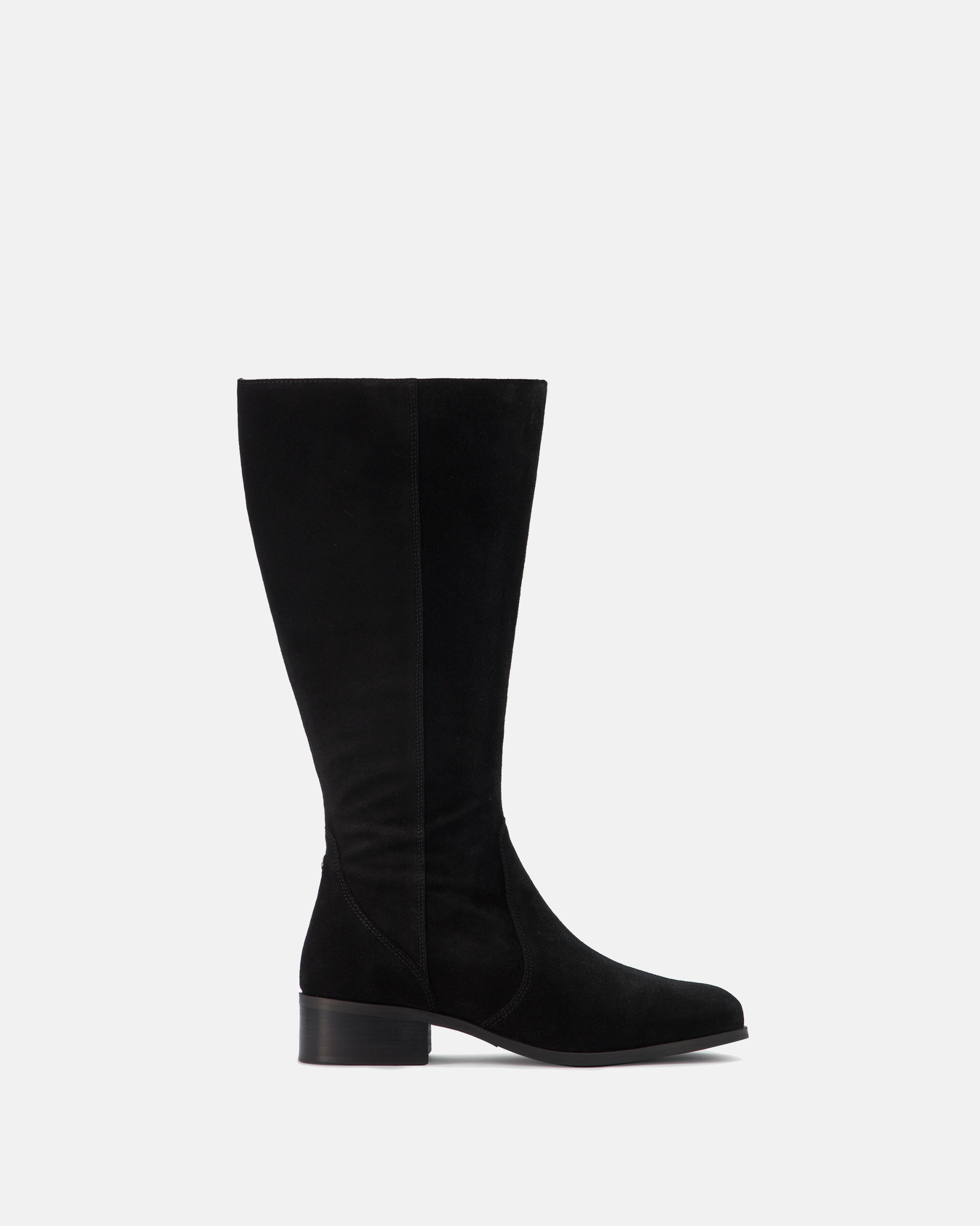 Haltham Petite Knee High Boots in Black Suede Styling Knee High Boots 2025
