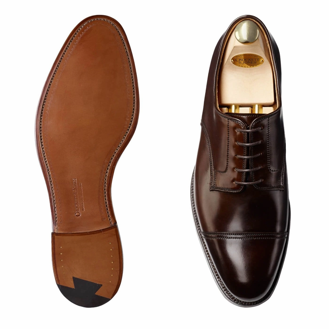 Bradford Dark Brown Cordovan Lace-up Buckle Derby Shoe