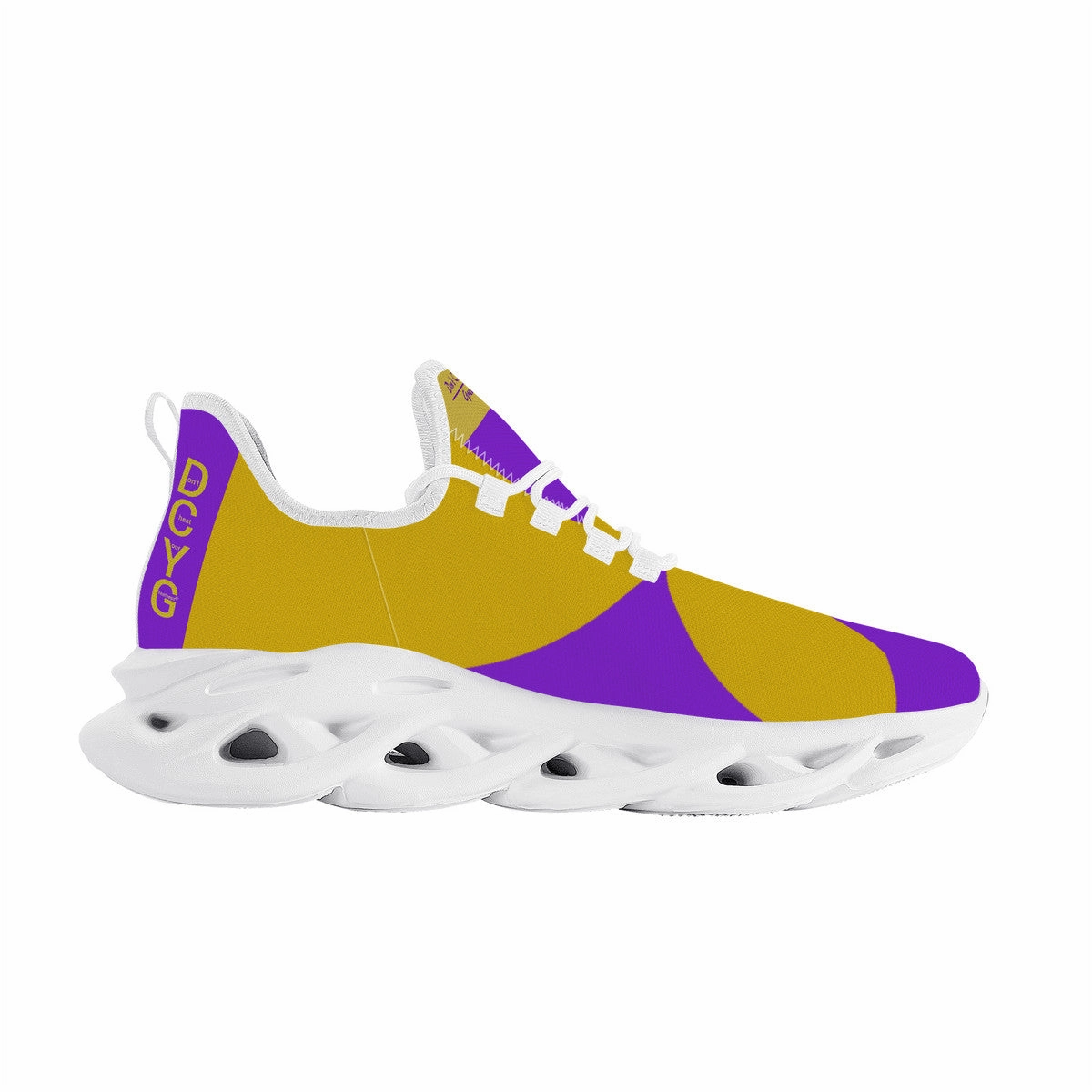 DCYG Purple & Gold 2nd Edition B Flex Control Sneaker - White Revolution 5 Running Shoes