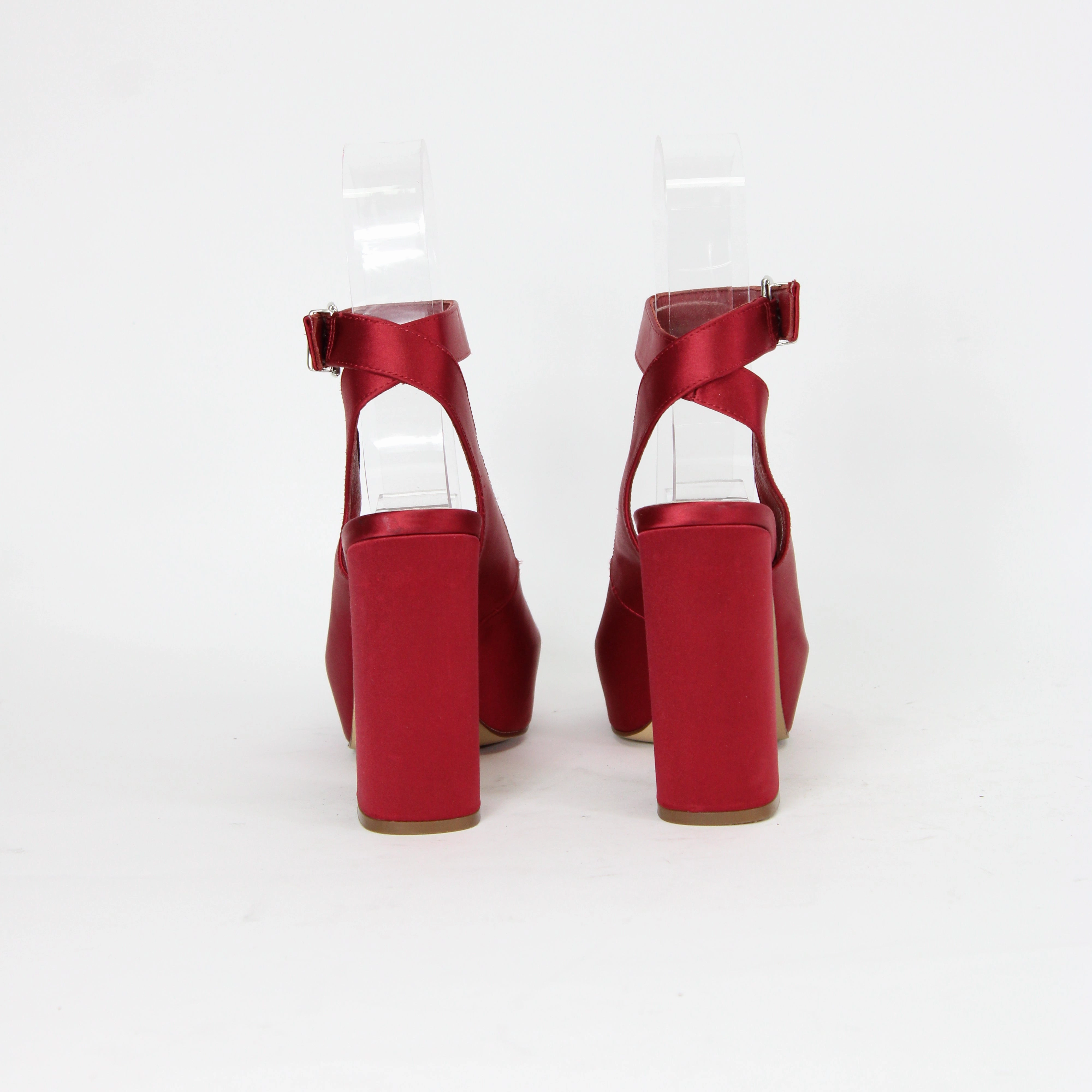 Mature Stockings And High Heels Wittner Red Satin Heels