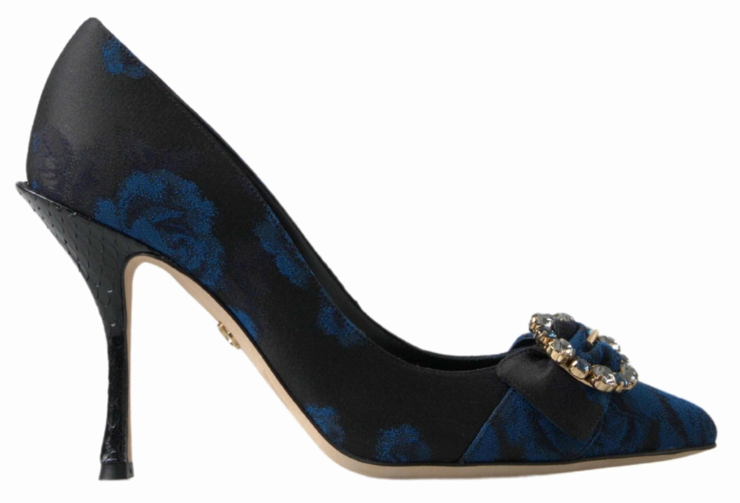Blue Floral Ayers Crystal Pumps Shoes High Heels For Size 3