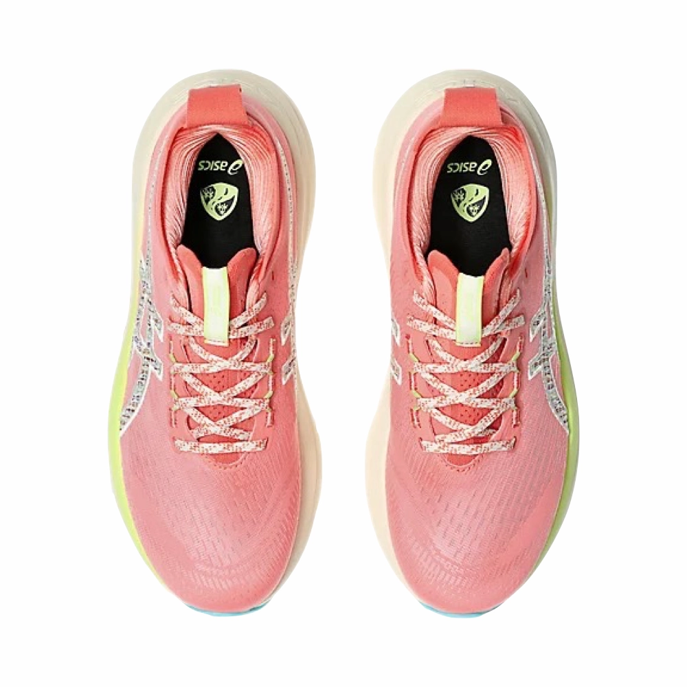 Asics Women's Gel-Nimbus 27 TR Sneaker in Nature Bathing/Guava Asics Court Mz Shoes 1203a127-750