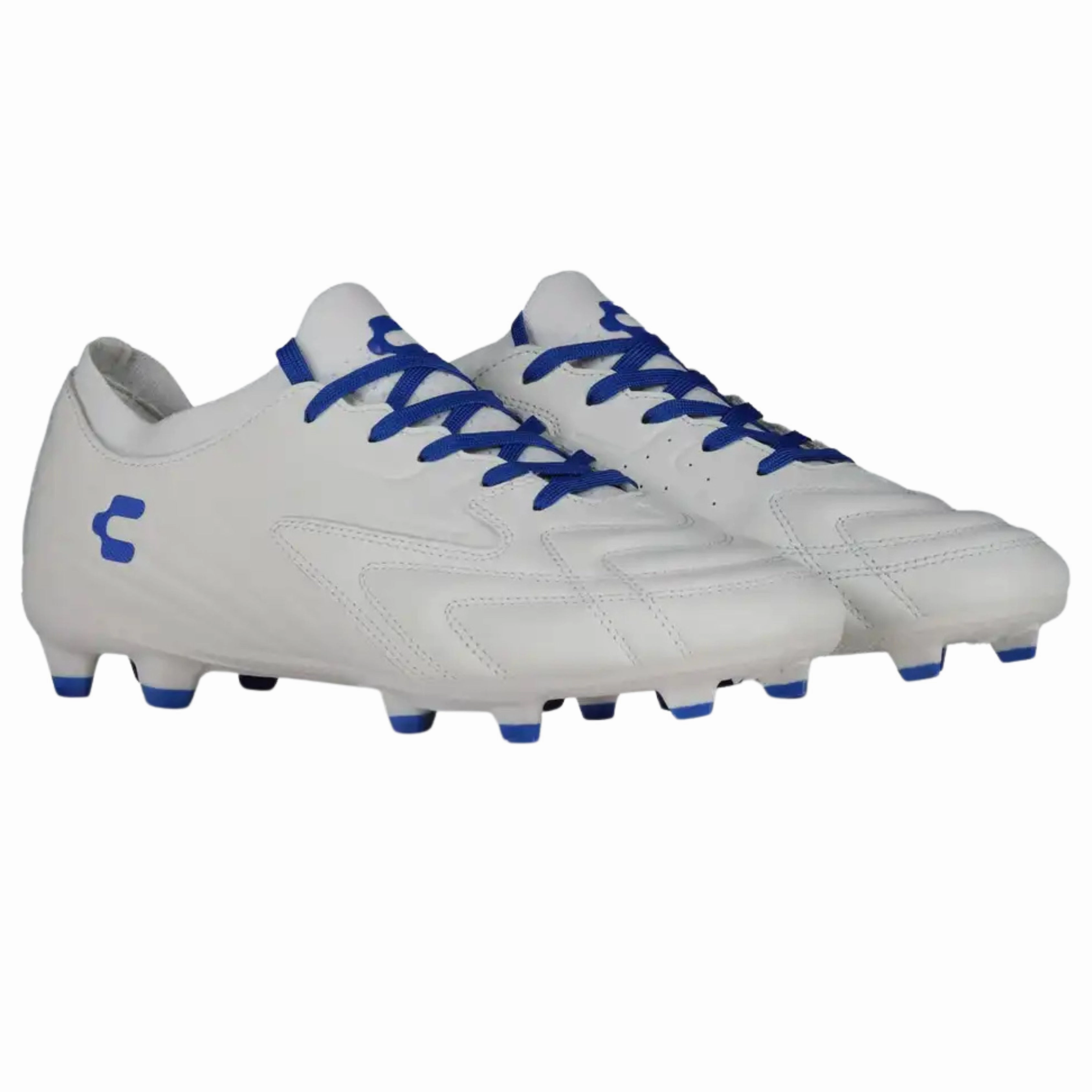 Voit Soccer Cleats Charly Onore LT PFX Firm Ground Soccer Cleats (White/Royal)