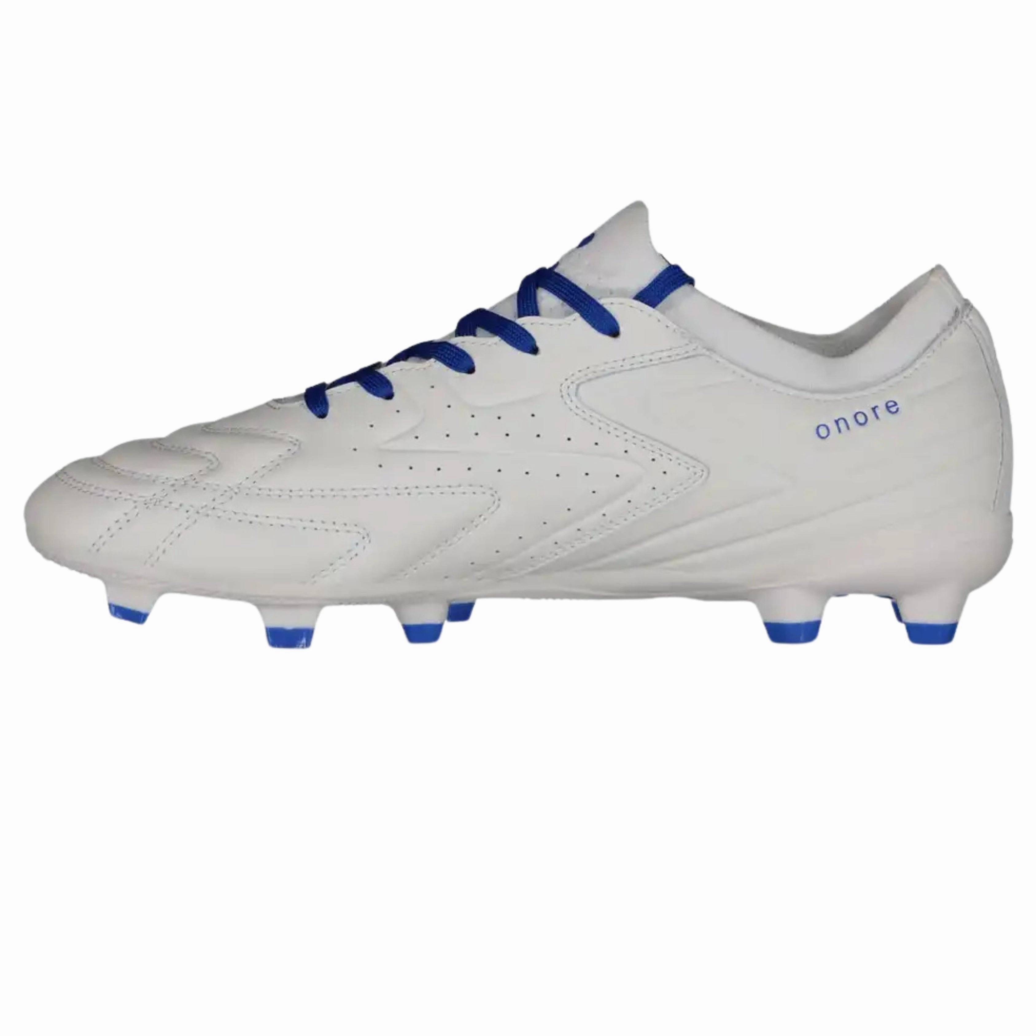 Charly Onore LT PFX Firm Ground Soccer Cleats (White/Royal) Mbappe X Lebron Soccer Cleats
