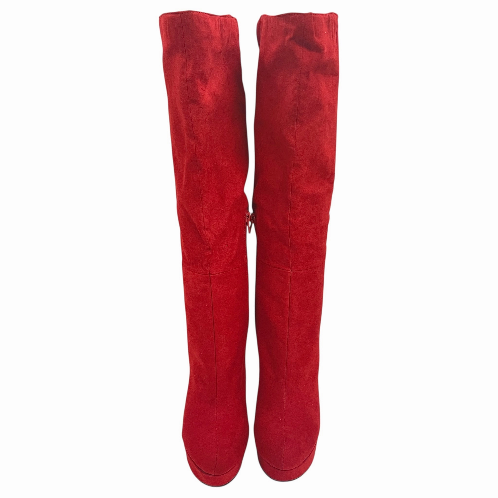 Spider Boots Boots Over-The-Knee Heels By Madden Girl In Red, Size:9