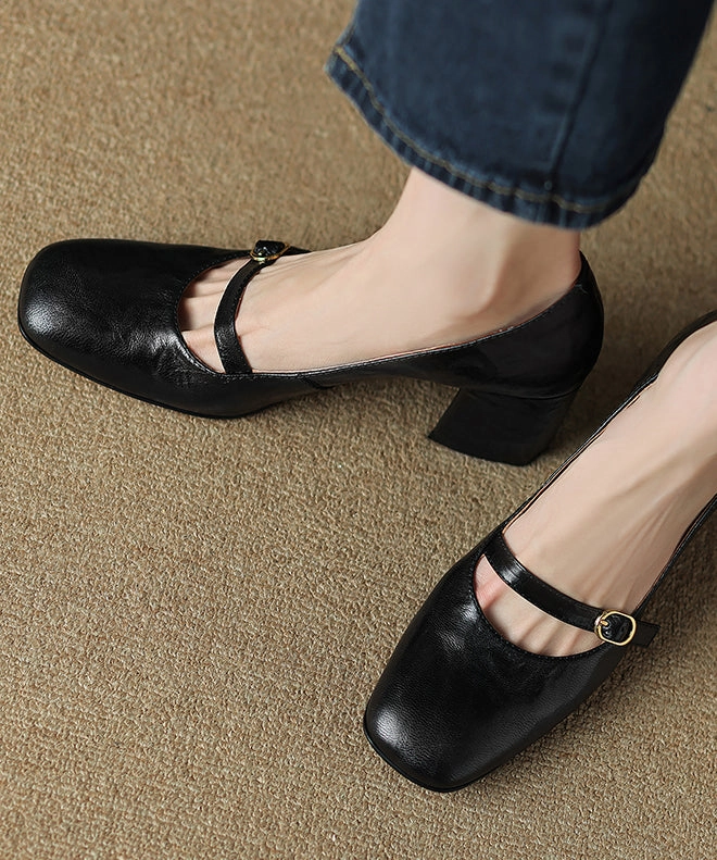 Sheepskin Loafers Chunky Heel French Chocolate WT005 H&m Loafers