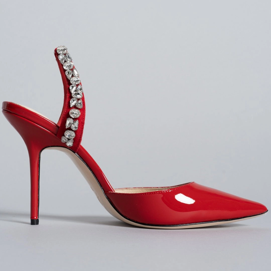 Ankle Low Heel Boots SOLEIL SLINGBACK RED KITTEN