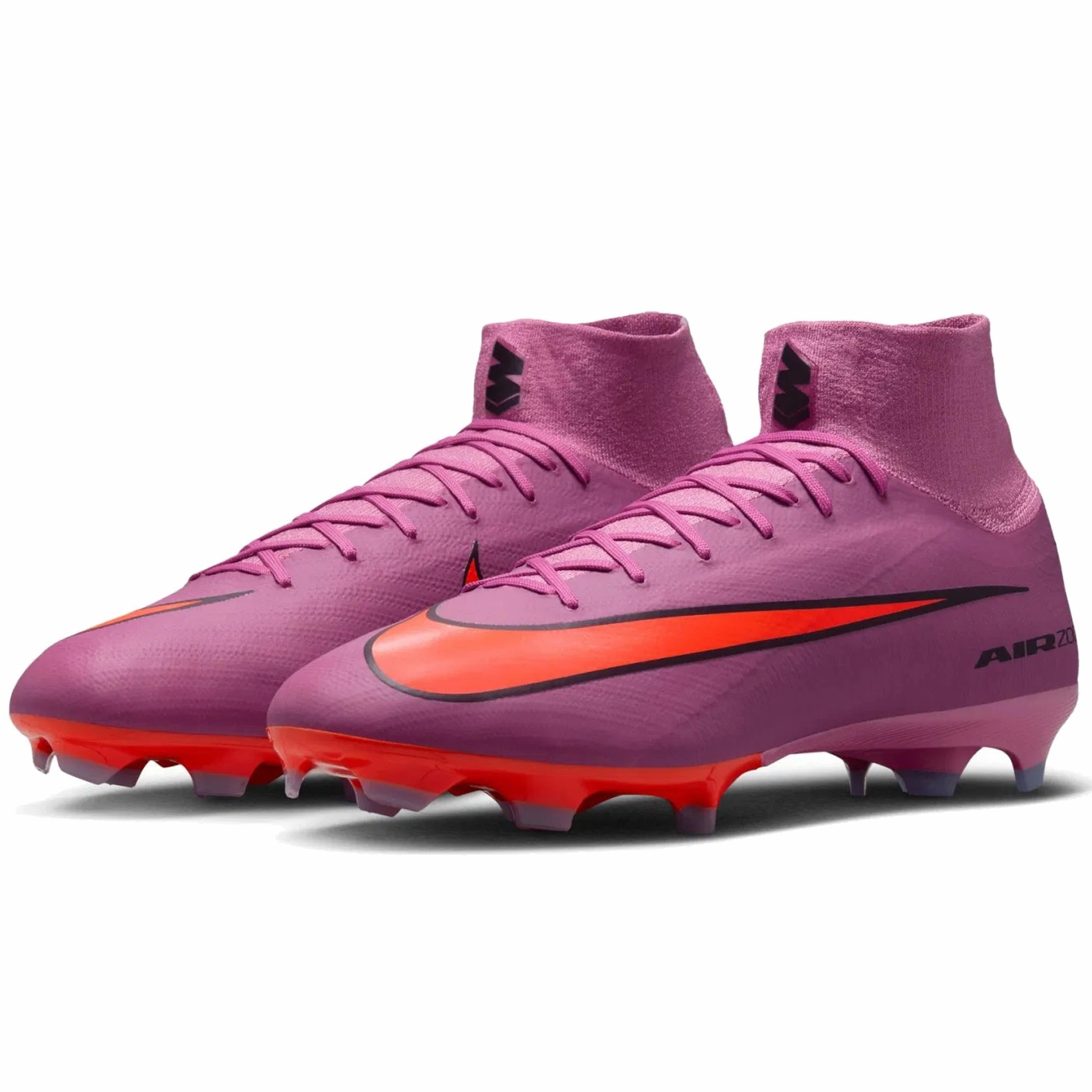 Nike Zoom Superfly 10 Pro Firm Ground Soccer Cleats (Magic Flamingo/Black/Total Crimson) Metal Stud Soccer Cleats
